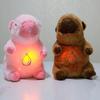 New Breathing Bear Capybara Capibara Music Cute Plush Toys Cross-border Boutique Bedtime Soothing Doll Toys Kids Birthday Gift
