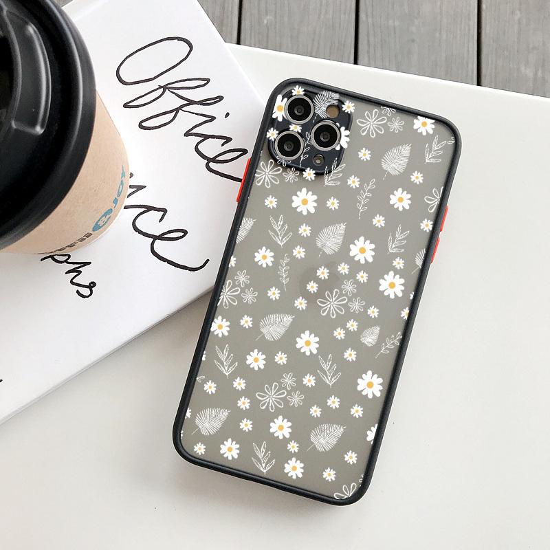 Чехол для телефона с цветами ромашки для iphone 15 11 12 14 13 16 Pro Max 7 8 Plus SE2 для iphone X XR XS Цветочный задний противоударный чехол