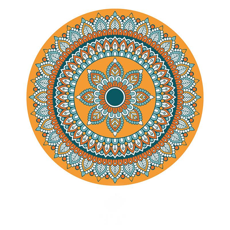 Ковер Ретро Богемный Круглый Прикроватный Геометрический Коврик Гостиная Домашний Декор