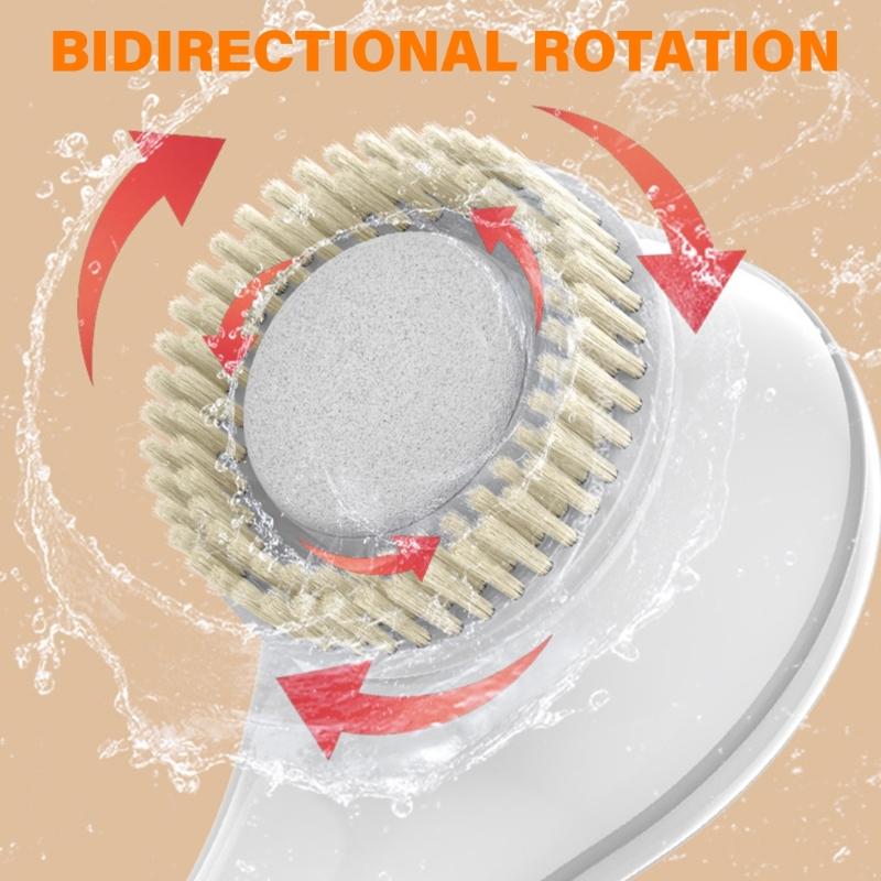 Effortless Shower Brush Electric Body Scrubbing Brush Long Handle Back Brushes Electric Washing Brush Suitable for Women
