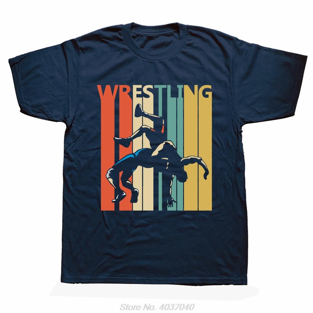 Vintage Wrestling Gift Classic Funny Gift T-Shirt Students Wrestler Cotton Holiday T Shirt Hip Hop Streetwear Summer Men Tshirt