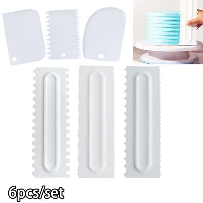 6 шт., расческа для украшения торта, гладкий скребок для глазури, инструмент для выпечки кондитерских изделий «сделай сам»