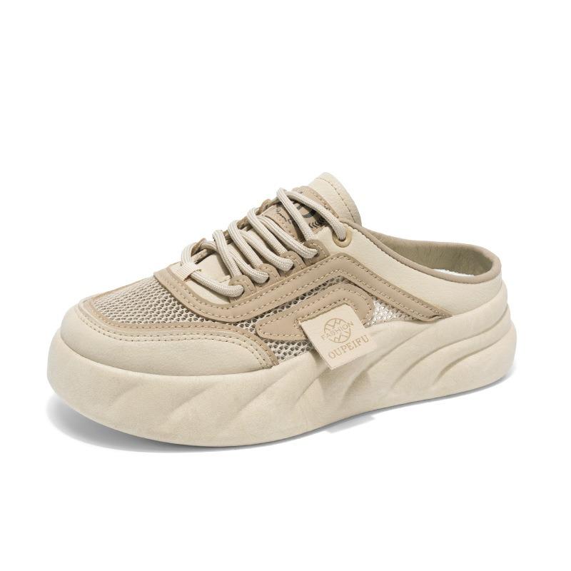 Новая женская обувь, одноногие сандалии, универсальная обувь с полушлепками с вырезами