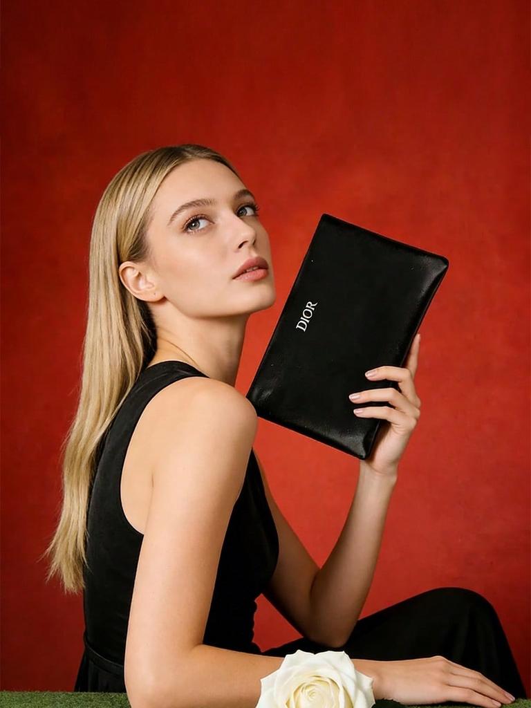 Dior Черная Кожаная Косметичка