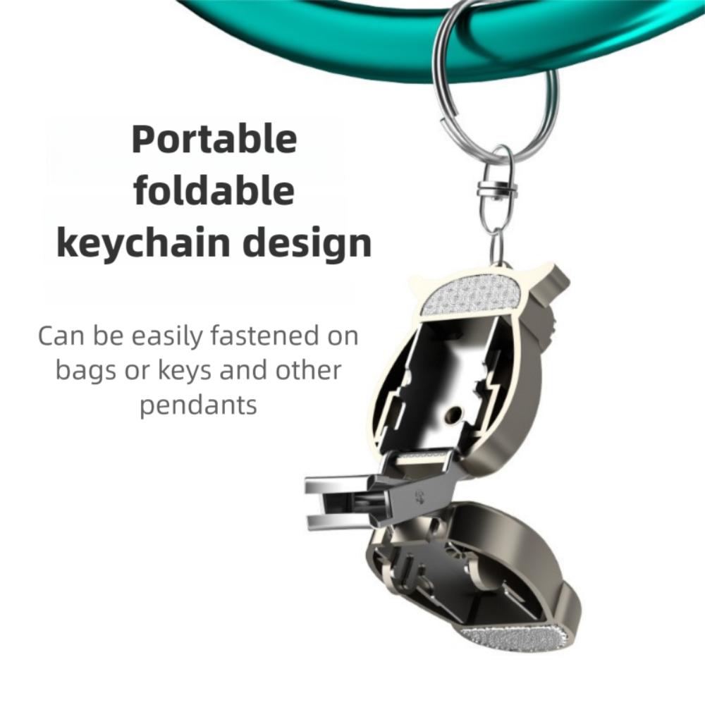 Nail File Nail Clipper Keychain Stainless Steel Fingernail Clipper Owl Car Keyring Trim Nails