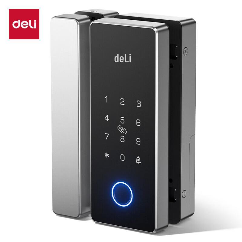 Deli AL103 Smart Fingerprint Glass Door Lock with Bluetooth CN plug (adapter included)