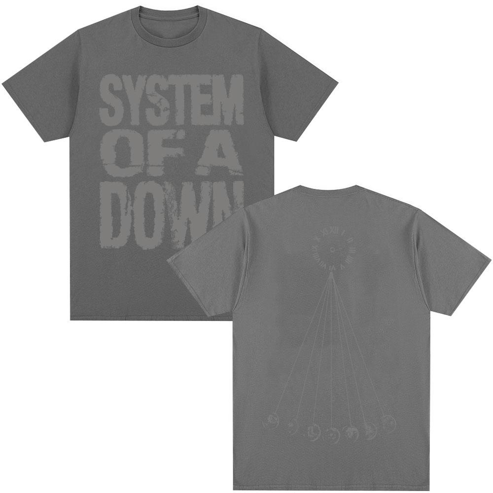 Футболка Rock Band System of A Down Mezmerize Мужская Женская Винтажная Хип-Хоп Готическая Харадзюку Футболки Оверсайз Хлопковая Повседневная Футболка