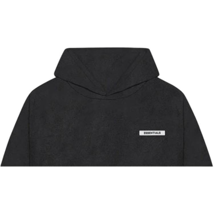 Fear of God Essentials Polar Fleece Hoodie Unisex Tops Dark-Slate Black FOG-FW20-338