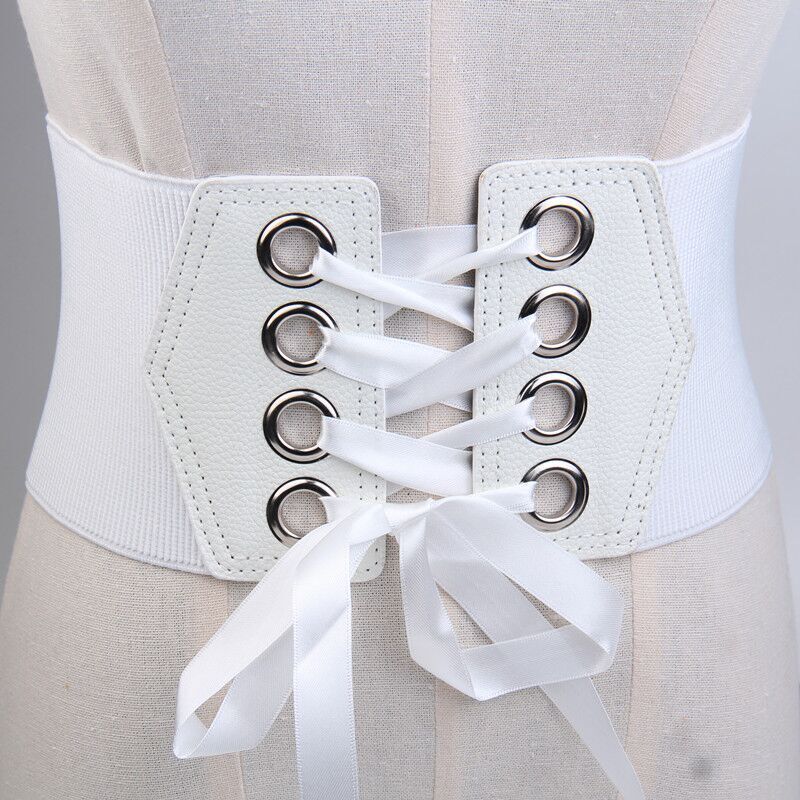 Red Seal, Belt, Elastic Elastic Waist Seal, Wide Lady Decoration Sweet Elastic Waist Girdle, Sewing Line Waist Seal