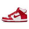 Кроссовки Dunk High Championship White Red с белой биркой на языке, модель GS DB2179-106