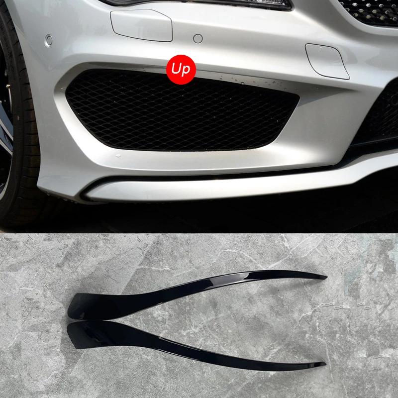 Front Bumper Spoiler Blade Canards For Mercedes Benz CLA W117 C117 Pre-facelift CLA200 45AMG 2013-2015 Splitter Trim Accessories
