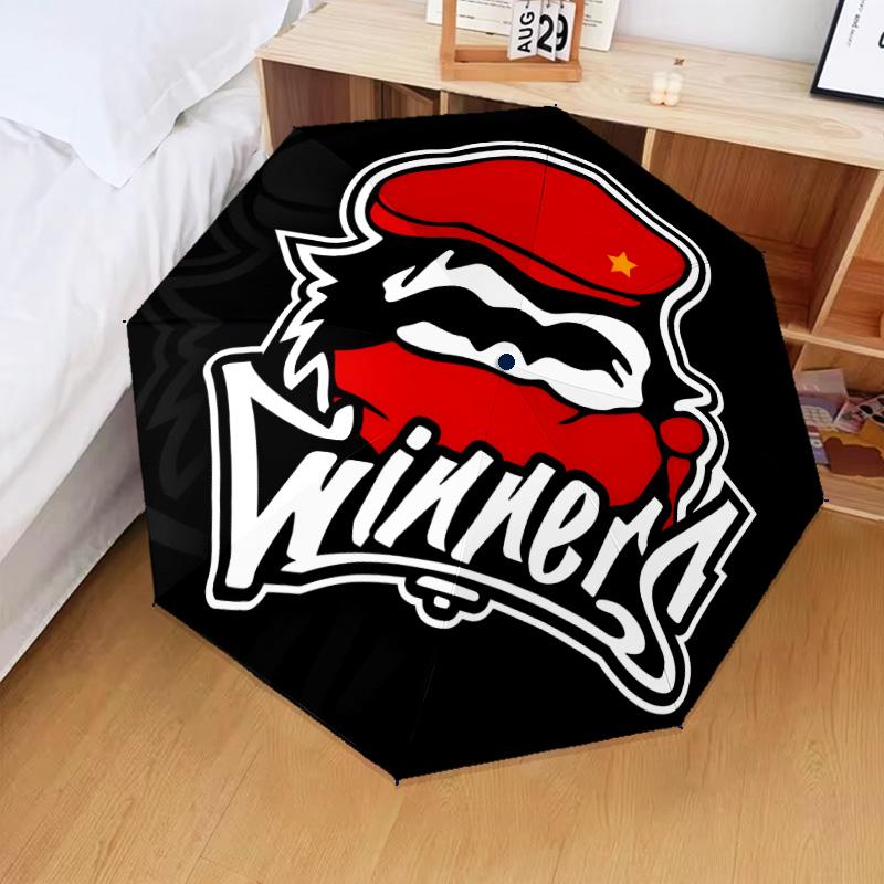 Wydad AC Artwork Umbrella Folding umbrella, automatic umbrella 8-Frame for Travel, camping Use Gift for Halloween Christmas