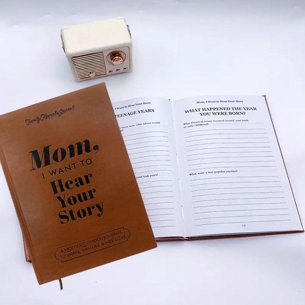 Leather I Want Hear Your Story Notebook To Share Their Life Mom's Memory Books