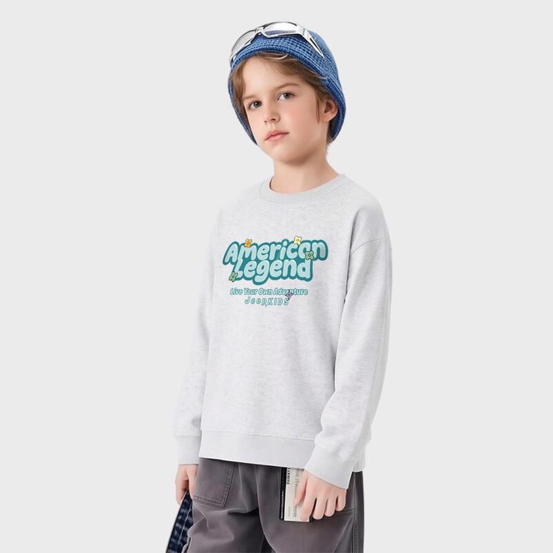 JEEP Boys' Casual Long-Sleeve Crew Neck Sweatshirt