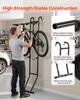 VEVOR Bike Stand for 2 Bikes, Freestanding Vertical Bike Storage Rack, with Height-Adjustable Hooks