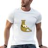 Cute frog with glasses reading a book T-Shirt Outdoor Work Short Sleeve Top