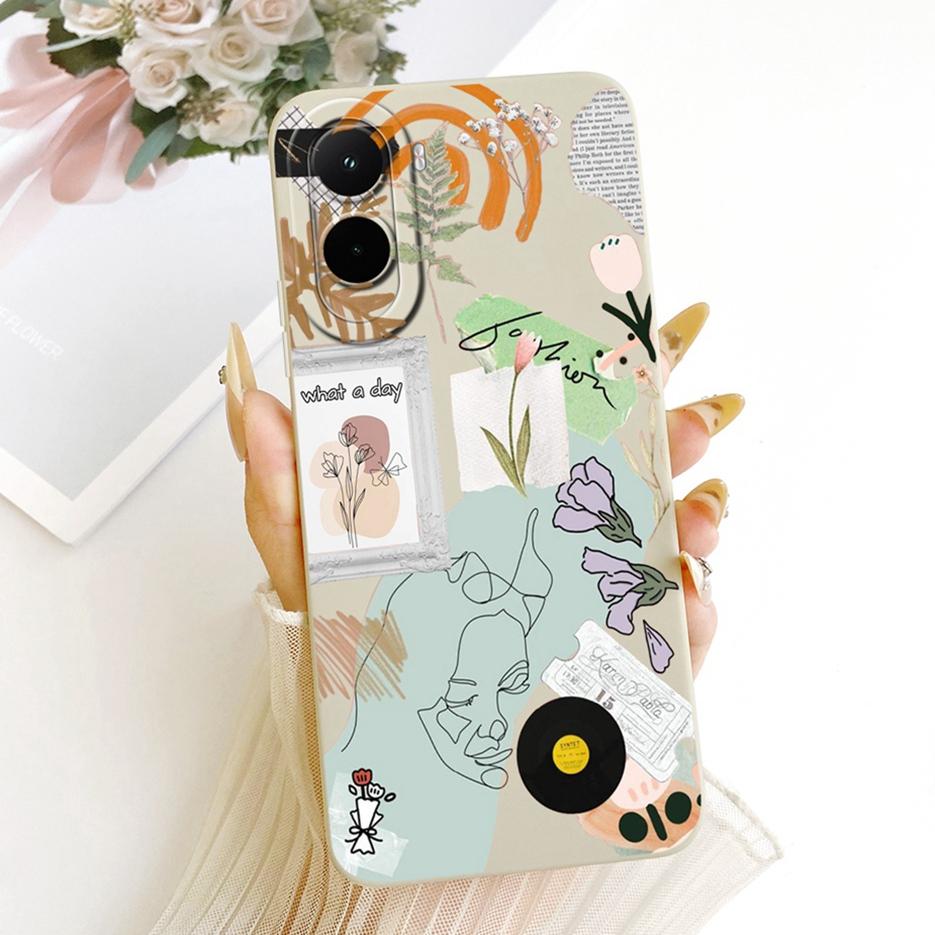 Чехол для Xiaomi Poco M7 Plus PocoM7 4G Красивая Девушка Подсолнух Расписной Чехол для Телефона Для Xiaomi Poco M7 Pro PocoM7 Plus 5G Мягкие Fundas