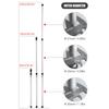 Утолщенный столб для палатки из алюминиевого сплава, регулируемые опорные стержни для палатки, пляжное укрытие, брезент, навес