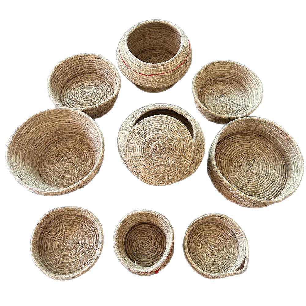 Multi-purpose Woven Straw Basket for Storage, Chicken Coop, and Steam Buns