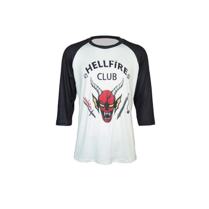 Очень странные дела Клуб Адского пламени Рубашка с длинным рукавом 3D цифровая печать Косплей Подарок для фаната