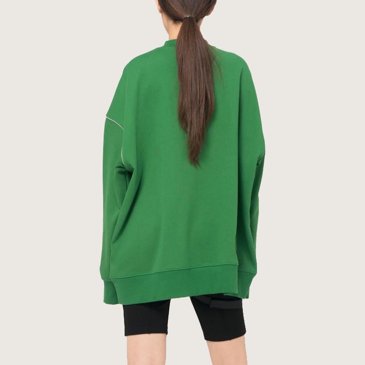 We11done Reflective Logo Pullover Green Unisex Tops WD-SS5-19-048-GR
