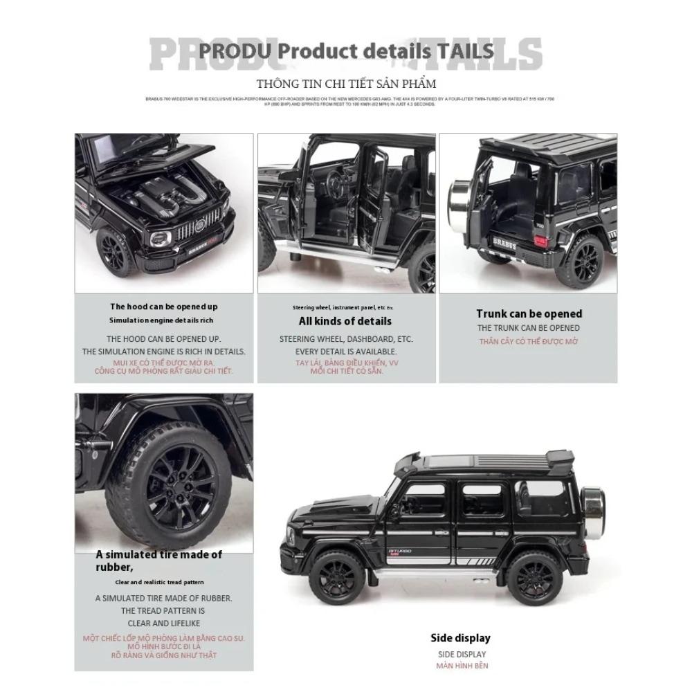 1/32 BENZ G700 Alloy Car Model Simulation Toy Diecast Vehicles Off-road SUV with Sound N Light Collectible Kids' Gift 111