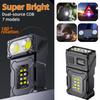 Mini Led Cob Flashlight Portable Tail Ajustable-angle Dual Lights Usb Charged Multiple Lighting Modes Multifunctional Hands-free