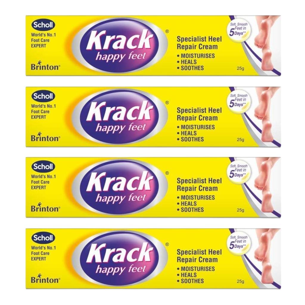 Krack Heel Cream 25g Pack of 4 Tube For Dry Skin And Cracked Heels Moisturising Repair Soothing Foot Care Cream With Herbal Extracts