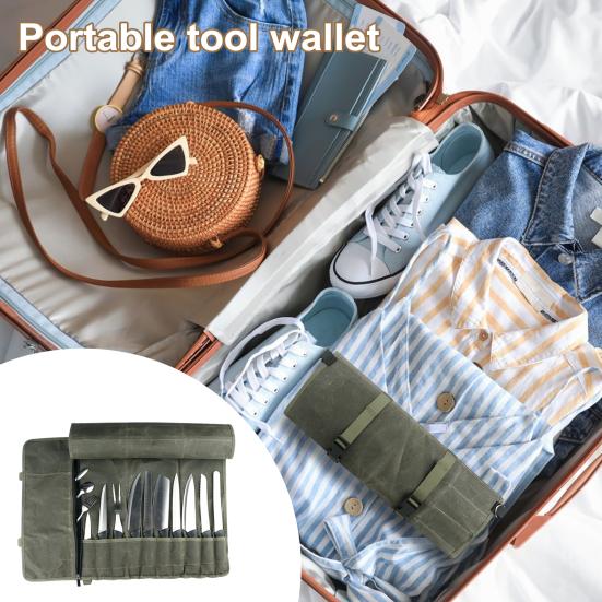 Сумка для хранения кухонных принадлежностей, сумка для пикника, ножей шеф-повара, большая вместимость, водонепроницаемый складной чехол для переноски ножей