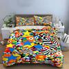 Stars, flowers, stripes, circles. Bedding sets Duvet cover sets Duvet covers Pillowcases(1 * Duvet Cover 2 * Pillowcases without duvet insert)