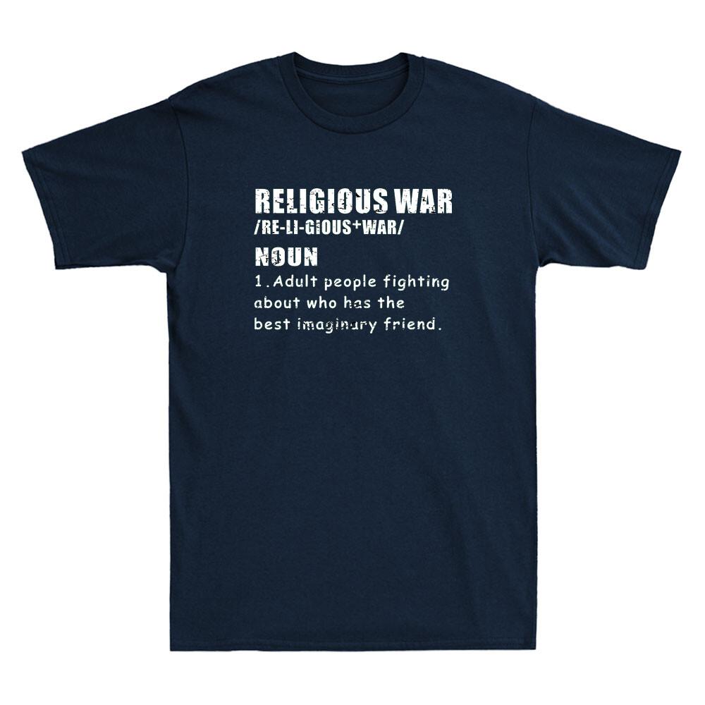 Religious War Definition Anti Religious Activist Funny Quote Retro Unisexs Tshirt