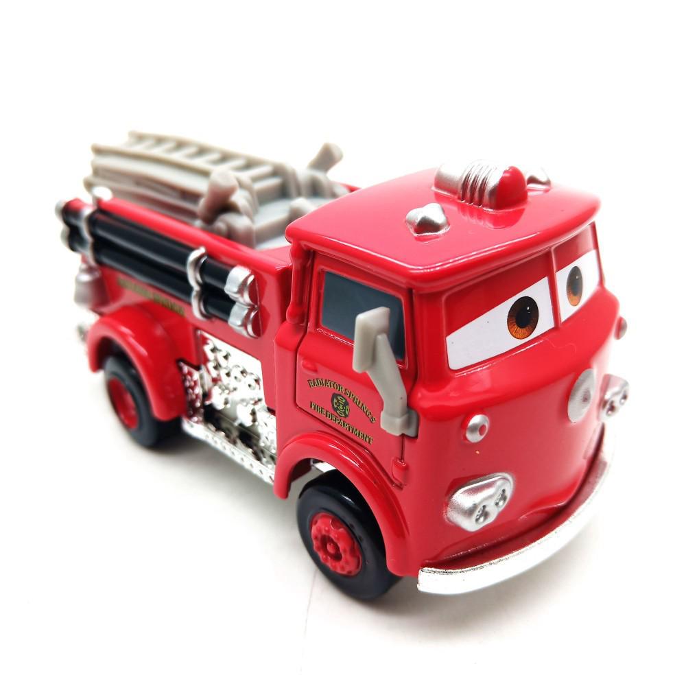 Authentic McQueen & Mater Alloy Racing Cars for Kids - Fire Engine & Little Red Models