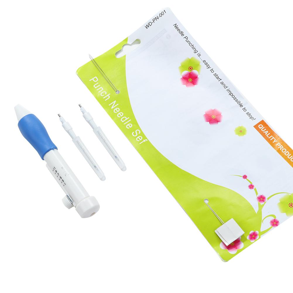 Пластиковая ручка для вышивки, набор игл для вышивки, инструмент для рукоделия, швейная игла для ткачества, инструмент для вязания, популярный практичный