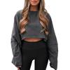 Повседневные простые модные топы и толстовки с длинным рукавом для женщин осень-зима 2025