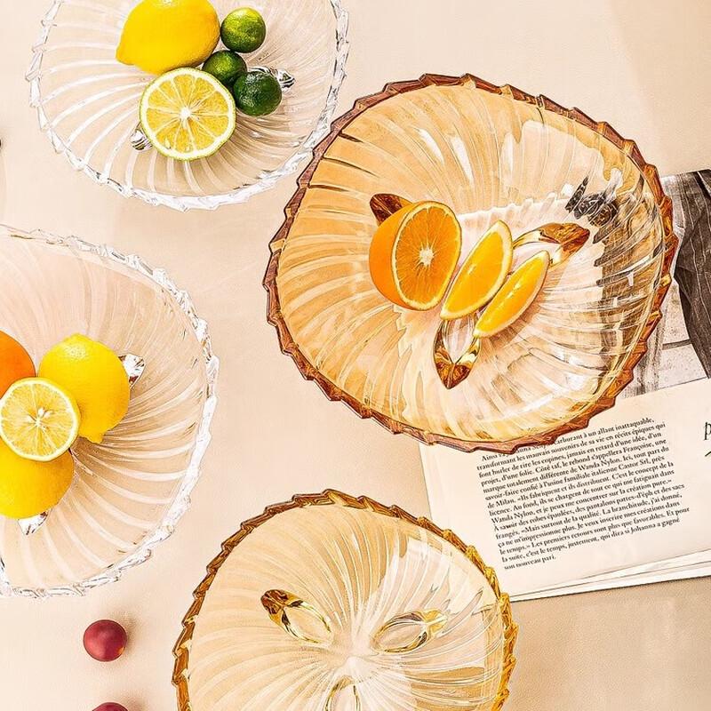 European Crystal Glass Fruit & Snack Plate