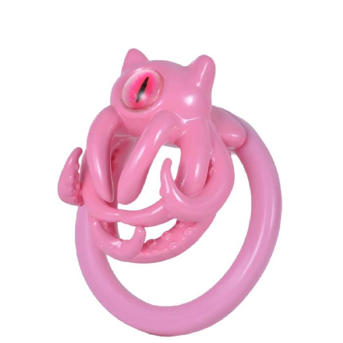 Cat Ear Octopus Chastity Cage Male Penis CB Lock Sexy Urethral Lock Anti-Cheating Device Sissy Accessories One-Eyed Rooster Cage