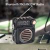 Портативные FM AM SW Радиоприемники Мини Карманное Радио Радио с Bluetooth Многофункциональный Беспроводной Музыкальный Плеер со Светодиодным Фонариком