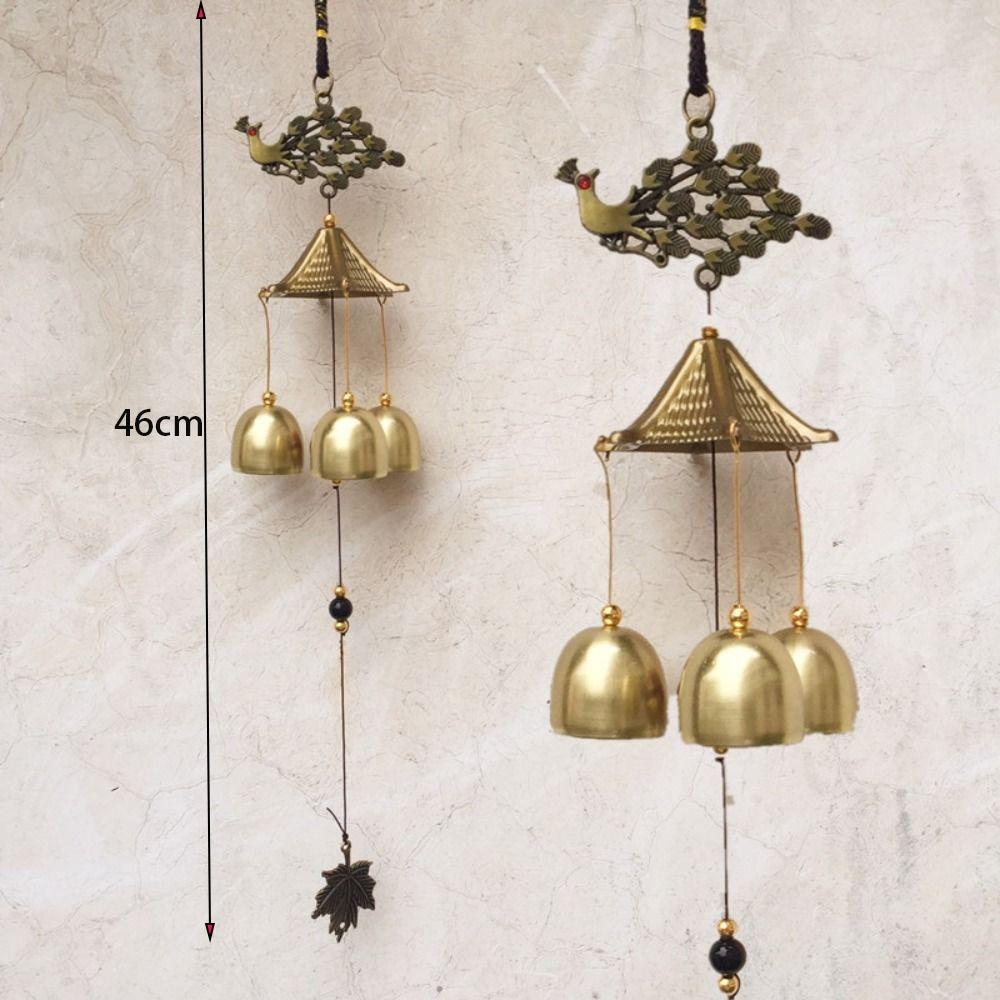 Copper Bells Hanging Ornament DIY Pendant Wind Chimes Outdoor Lucky Pendants