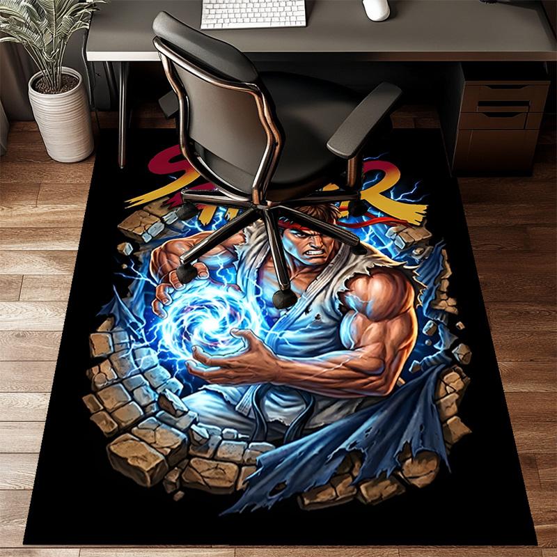 Game Fighter Energy Burst Rug for Living Room, Game Rooms, Office, Bedroom, Office Floor Mat Playful Design, fan gifts Christmas decor