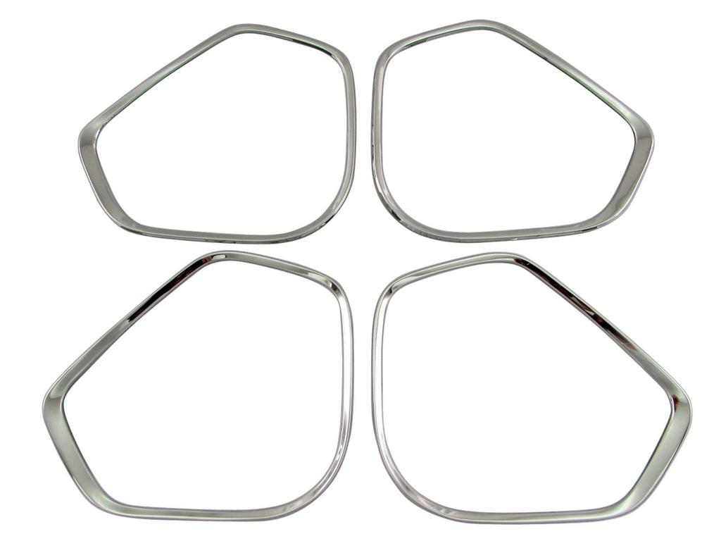 BRIGHTZ Finish Stainless Steel Door Speaker Rings for Fit Hybrid Ultra-Mirror (4-Piece Set) GP5/GP6 (SPEAKER-062)