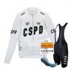 Unisex Cycling Jersey Bib Shorts Set Breathable Quick-Dry Long Sleeve Road Bike Outdoor Sports