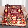 Merry Christmas Festive Greetings Blanket Soft And Comfortable Blanket Digital Printing Machine Washable Bedroom