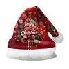 2024 Новая плюшевая бархатная двухсторонняя флисовая рождественская шапка для взрослых и детей - Счастливого Рождества, индивидуальный дизайн