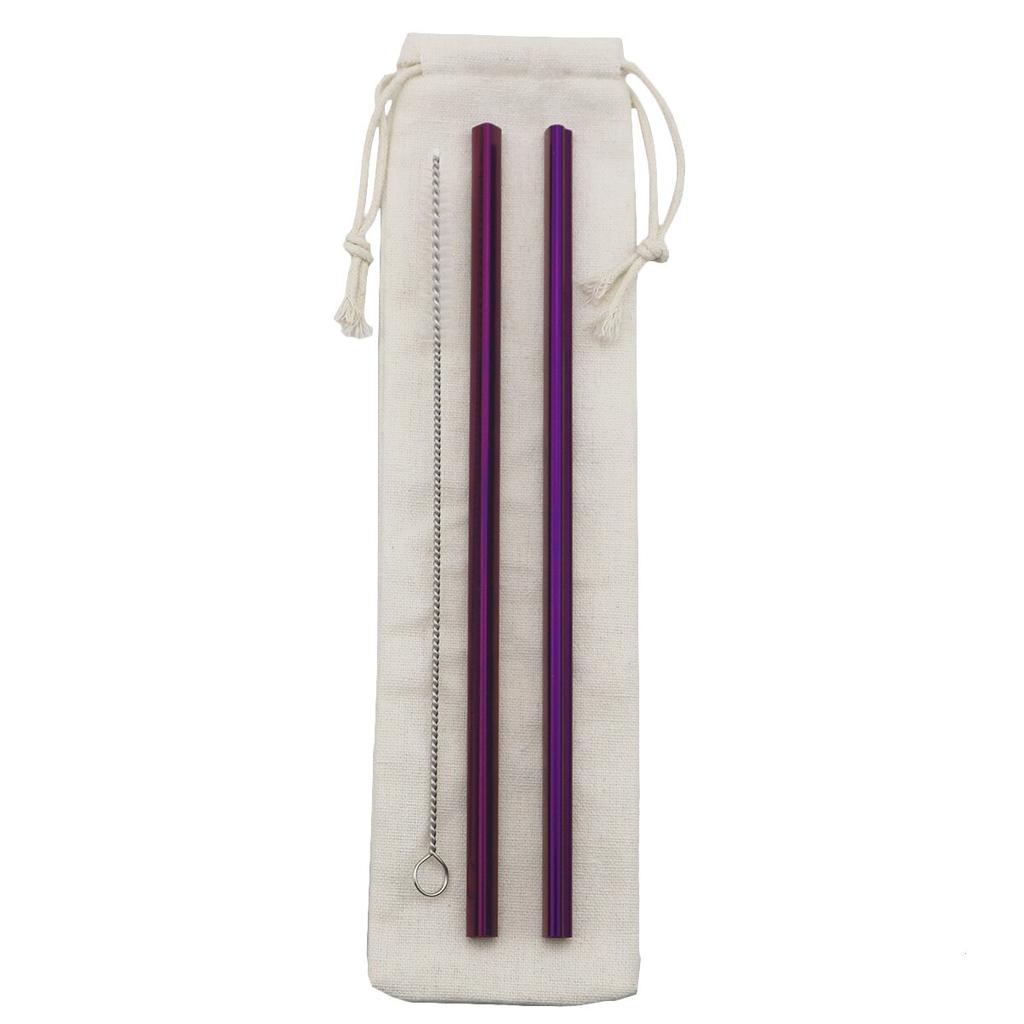 Metal Straw Reusable Drinking Straw Set 304 Stainless Steel Straw Straight Straw With Cleaner Brush Party Bar Accessories