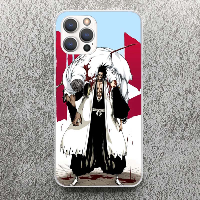 Чехол для телефона Bleach Зараки Кенпачи Для iPhone 17 16 15 14 13 12 11 Pro Max Mini Plus Air 7 SE 8 Мягкий силиконовый печатный корпус Funda F