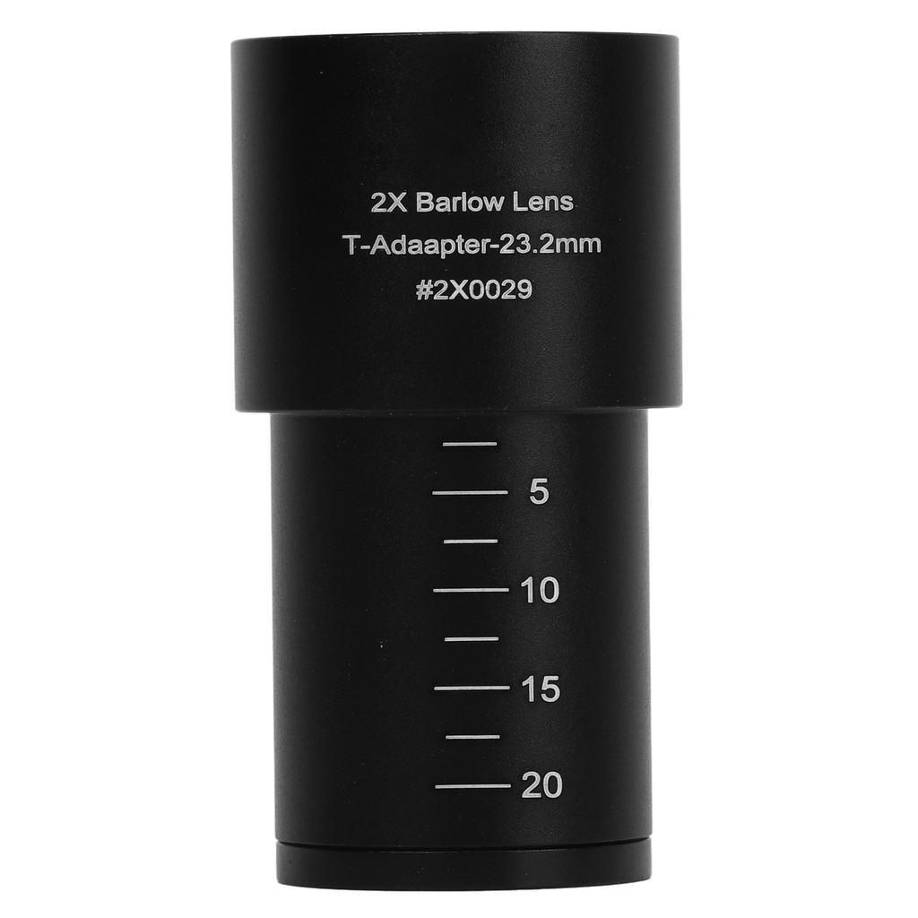 2X Multiplier Eyepiece Lens 23.2mm Universal Aluminum Alloy Body Microscope Objective Lens for Biological Microscope