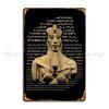 Secret Akhenaten Symbols Rosetta Stone Metal Sign Mural Designs Garage Cinema Garage Tin Sign Poster