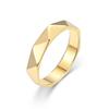 High-end personalized rhombus ring, niche fashion hand jewelry couple ring, with jewelry