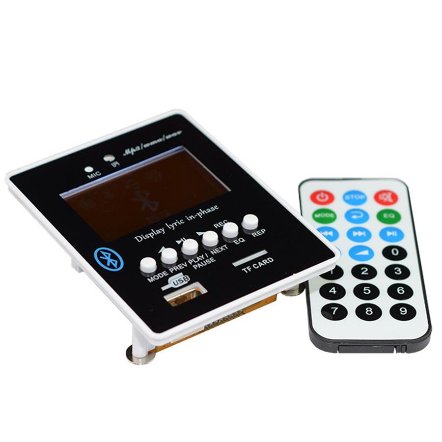 Светодиодный лирический дисплей Bluetooth Аудио MP3 плата декодера MP3-плеер Модуль приемника Декодирование USB SD WAV WMA AUX FM