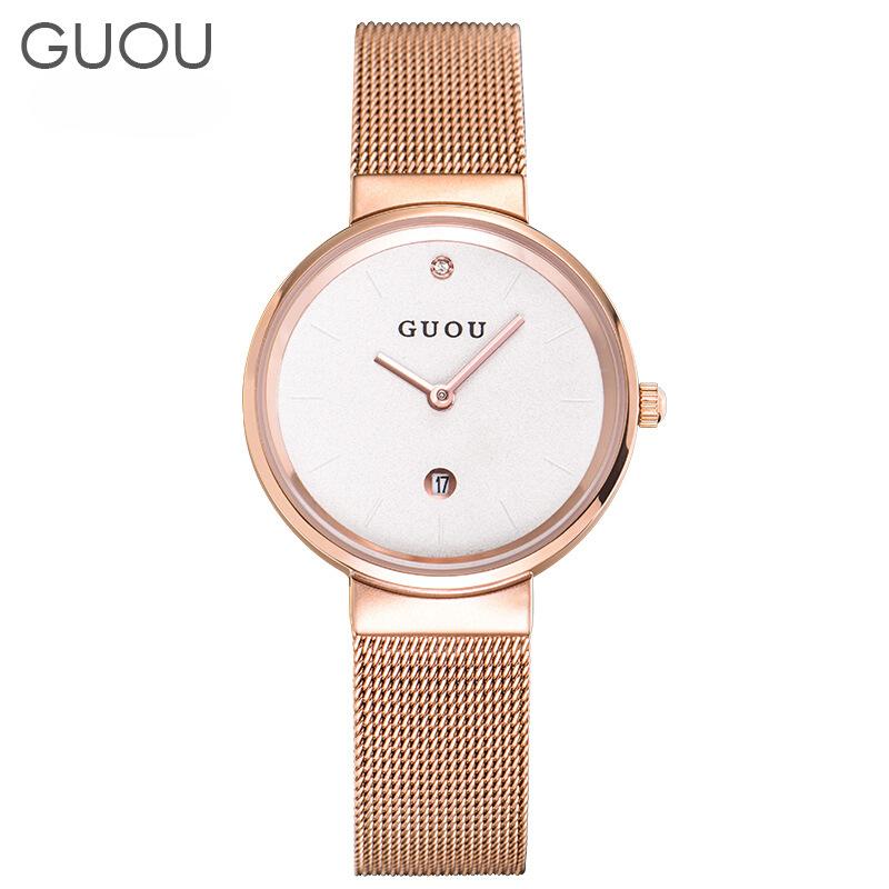 Французские часы Niche женские водонепроницаемые кварцевые часы женские часы для парных студентов женские часы с сетчатой цепочкой